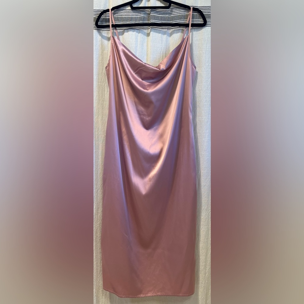 L.N.V. Cowl Neck MIDI Dress
